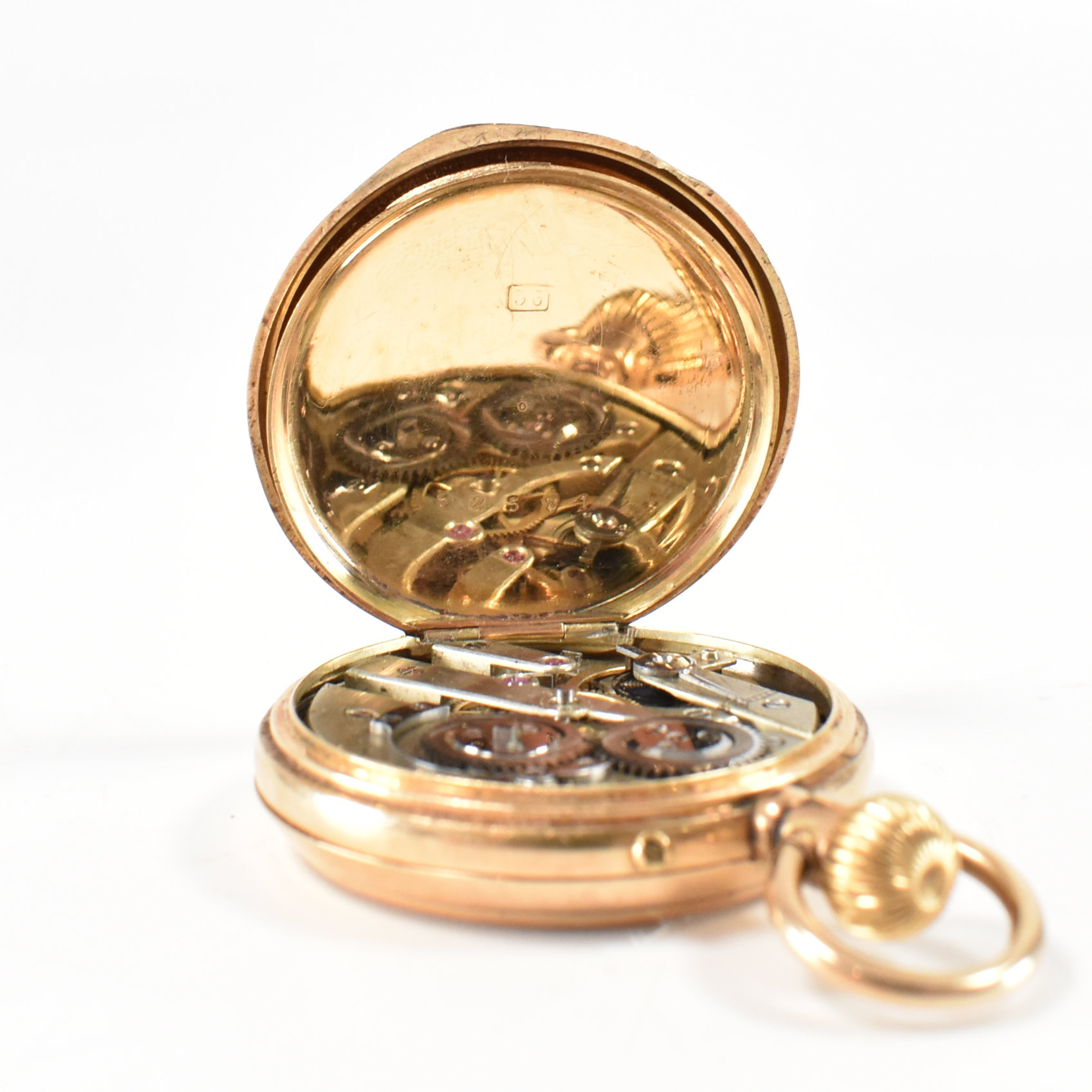 ANTIQUE 9CT GOLD FRENCH FULL HUNTER POCKET WATCH - Image 8 of 10