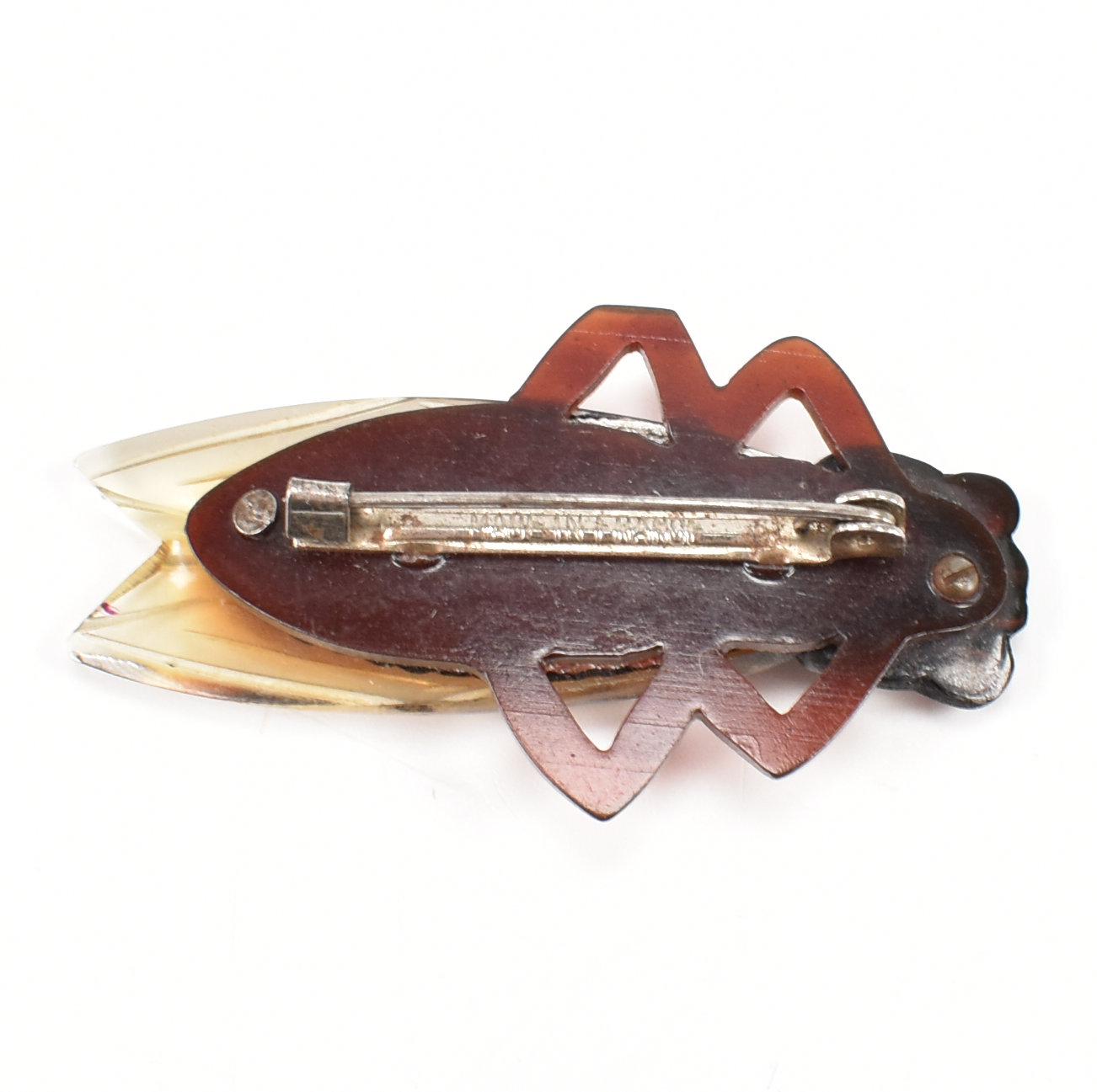 ART DECO EARLY PLASTIC CICADA BUG BROOCH - Image 3 of 7