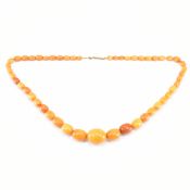 VINTAGE BUTTERSCOTCH AMBER BEADED NECKLACE