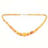 VINTAGE BUTTERSCOTCH AMBER BEADED NECKLACE