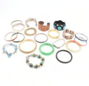 COLLECTION OF ASSORTED COSTUME JEWELLERY BRACELETS & BANGLES