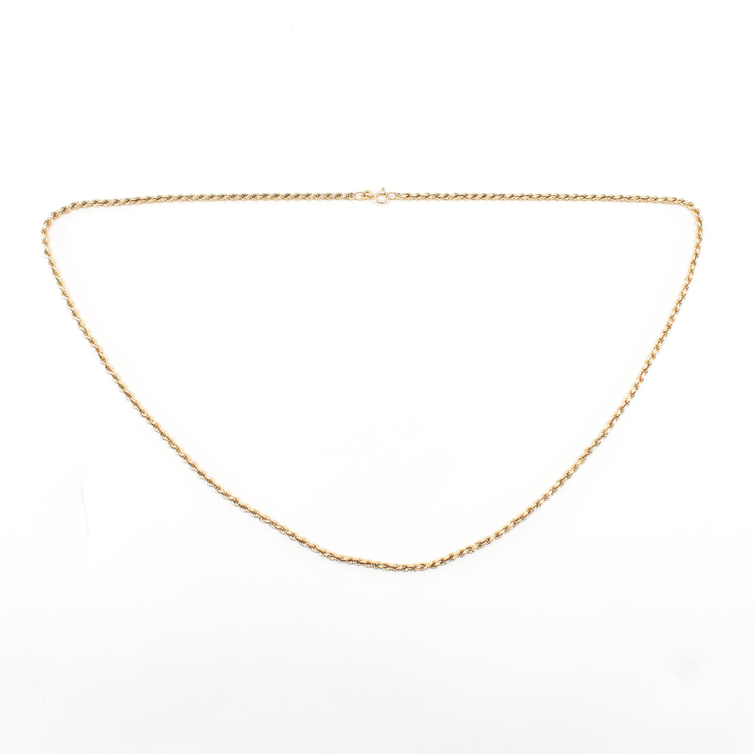 WITHDRAWN - HALLMARKED 9CT GOLD ROPE TWIST CHAIN NECKLACE - Image 6 of 6