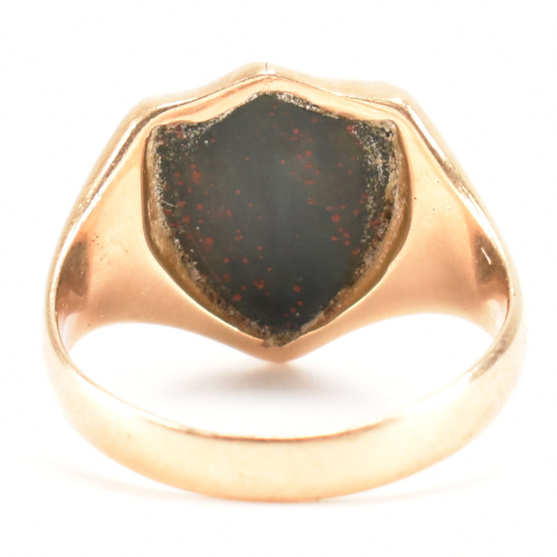 VICTORIAN 15CT GOLD & BLOODSTONE SIGNET RING - Image 3 of 9