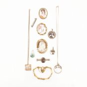 GROUP OF VICTORIAN & LATER JEWELLERY