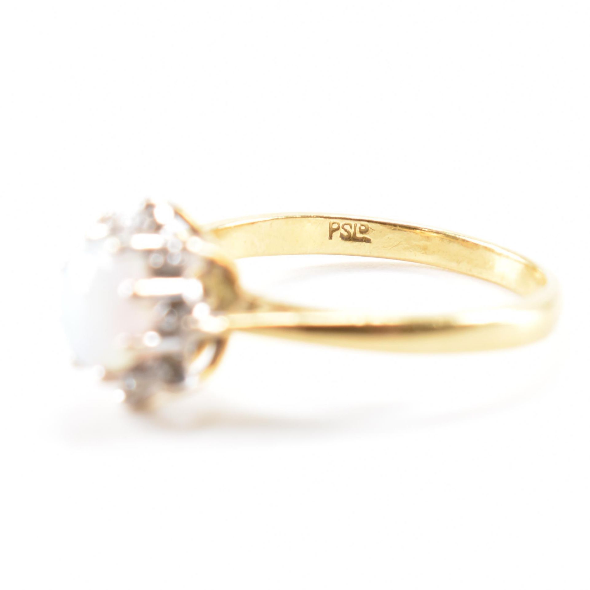 HALLMARKED 18CT GOLD OPAL & DIAMOND RING - Image 7 of 8