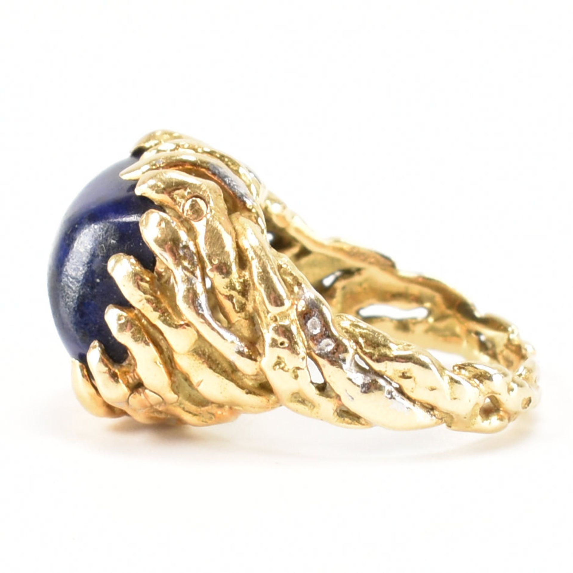 18CT GOLD STERLÉ PARIS LAPIS LAZULI COCKTAIL RING - Image 2 of 7