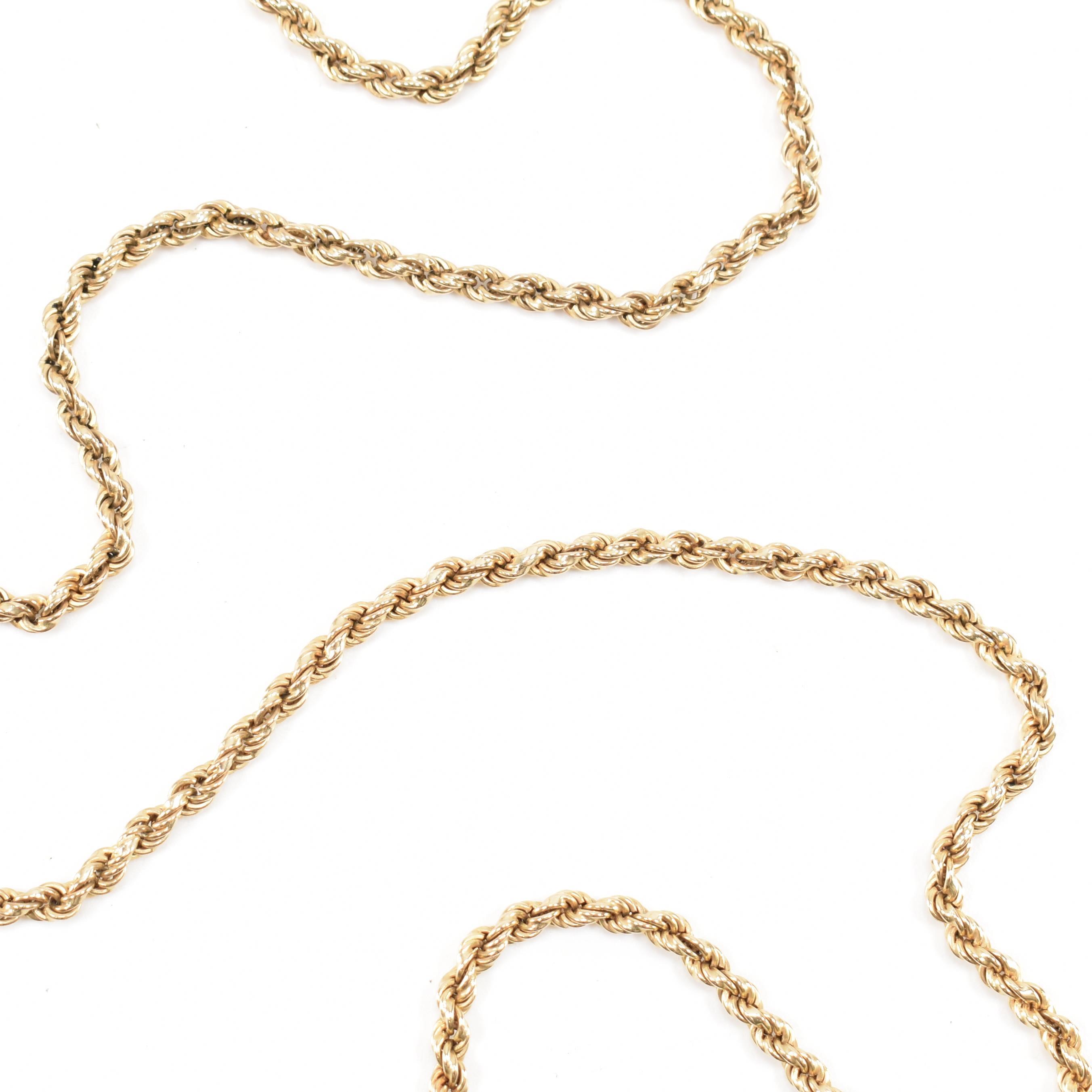 WITHDRAWN - HALLMARKED 9CT GOLD ROPE TWIST CHAIN NECKLACE - Image 3 of 6