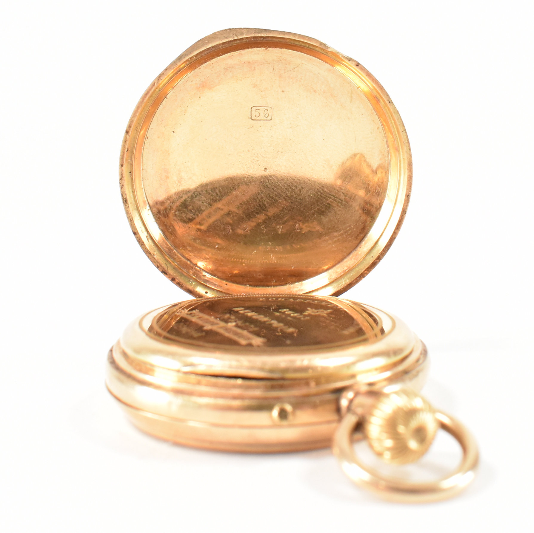 ANTIQUE 9CT GOLD FRENCH FULL HUNTER POCKET WATCH - Image 6 of 10