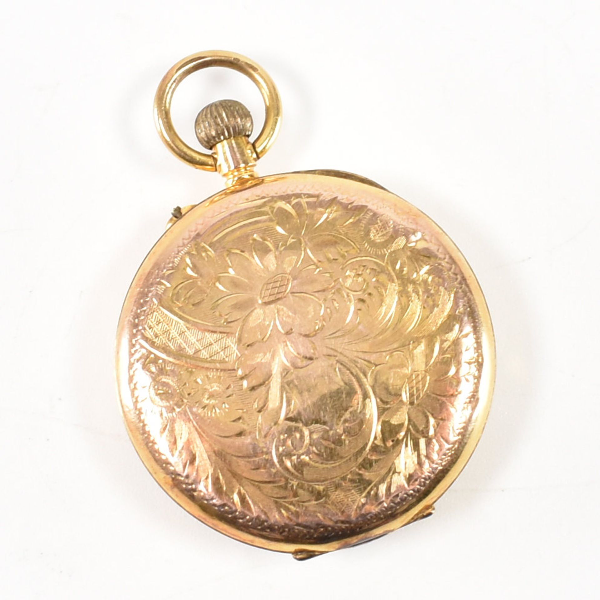 EDWARDIAN HALLMARKED 9CT GOLD FOB WATCH - Image 8 of 8