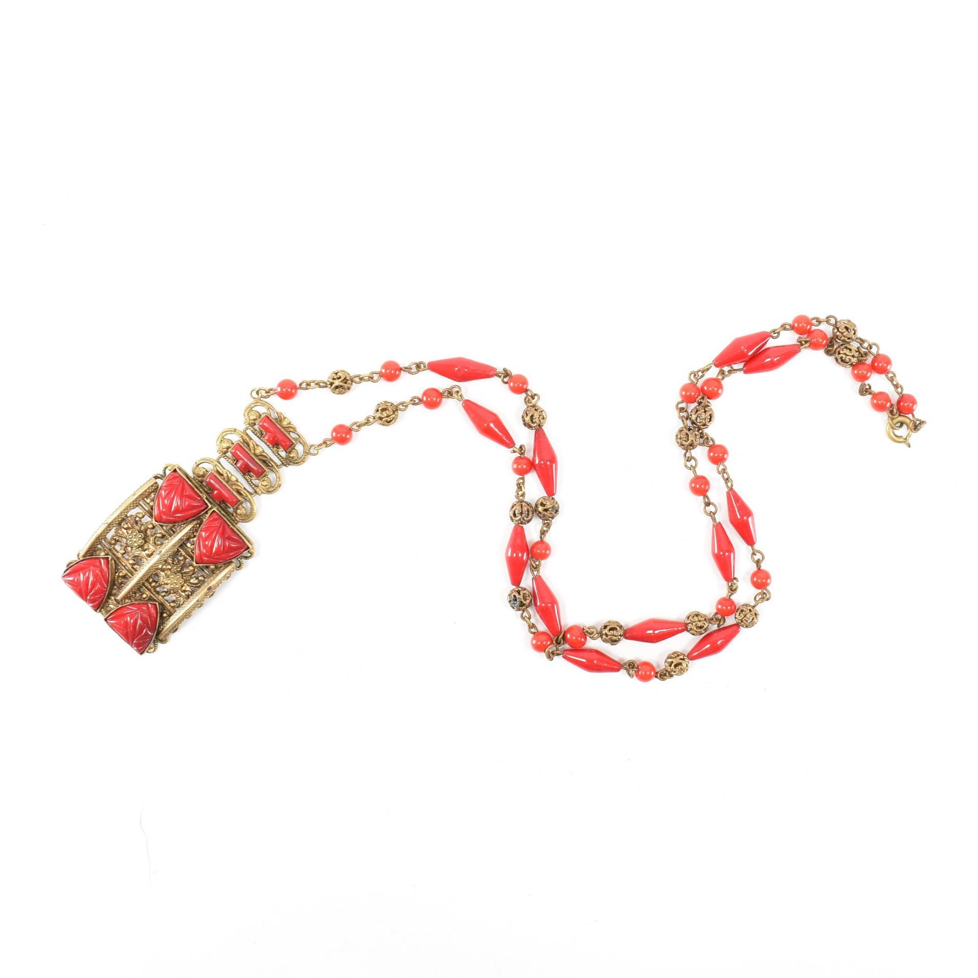 ART DECO MAX NEIGER CZECHOSLOVAKIAN NECKLACE - Image 3 of 3