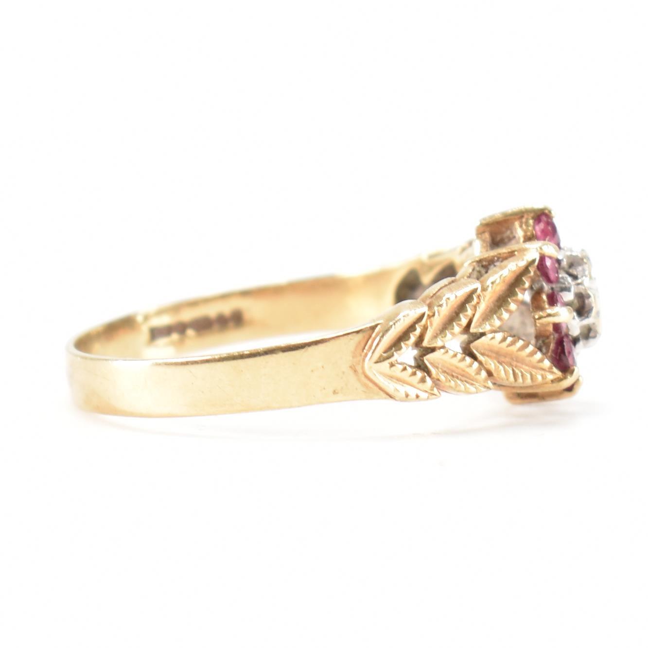 HALLMARKED 9CT GOLD RUBY & DIAMOND RING - Image 5 of 8