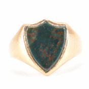 VICTORIAN 15CT GOLD & BLOODSTONE SIGNET RING