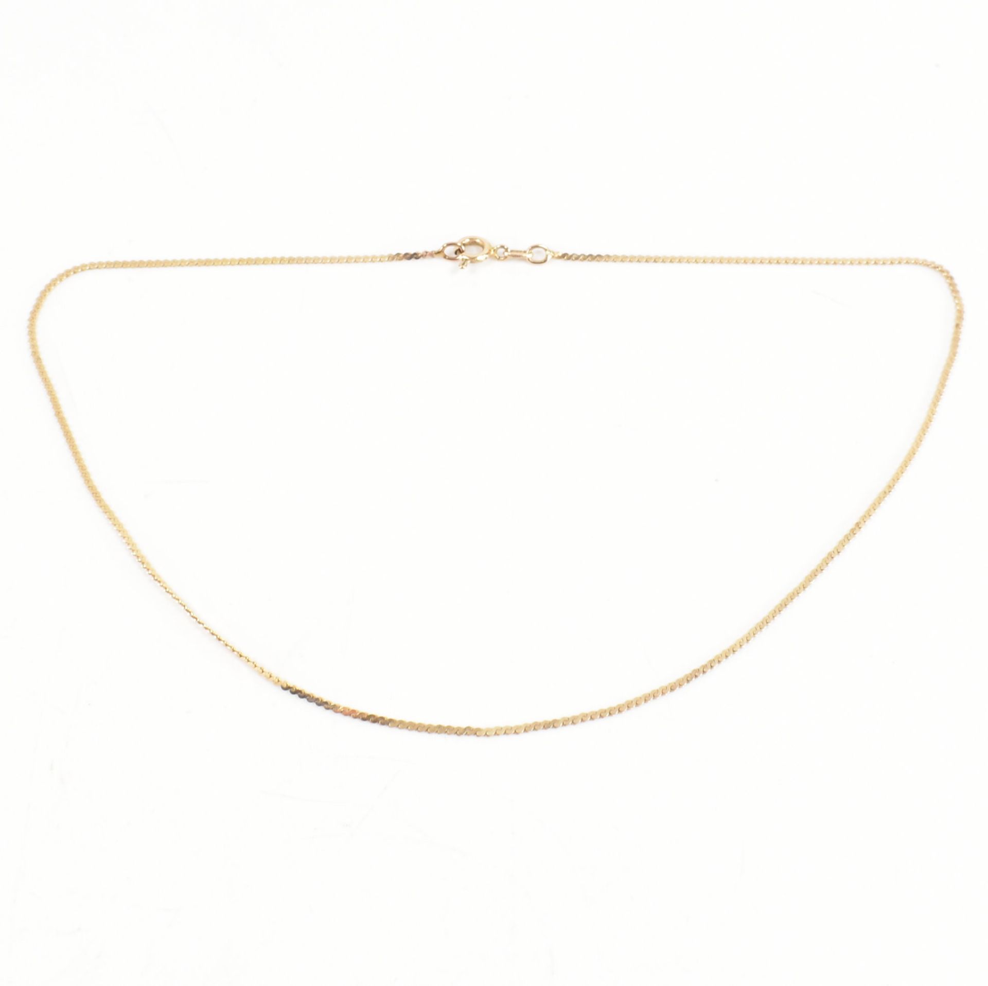 HALLMARKED 9CT GOLD SERPENTINE CHAIN NECKLACE - Image 4 of 4