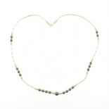 VINTAGE 14CT GOLD & HEMATITE BEADED NECKLACE