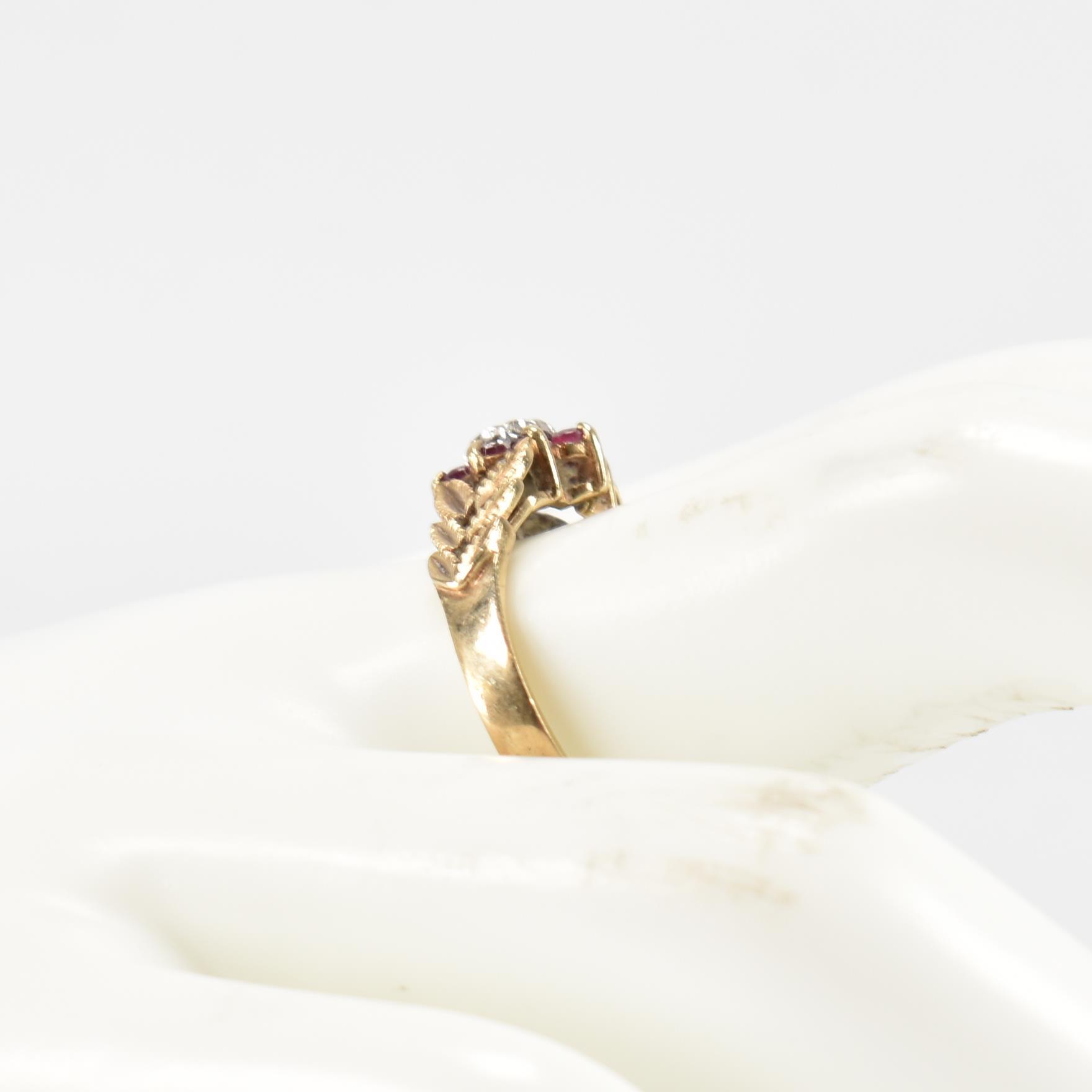 HALLMARKED 9CT GOLD RUBY & DIAMOND RING - Image 8 of 8