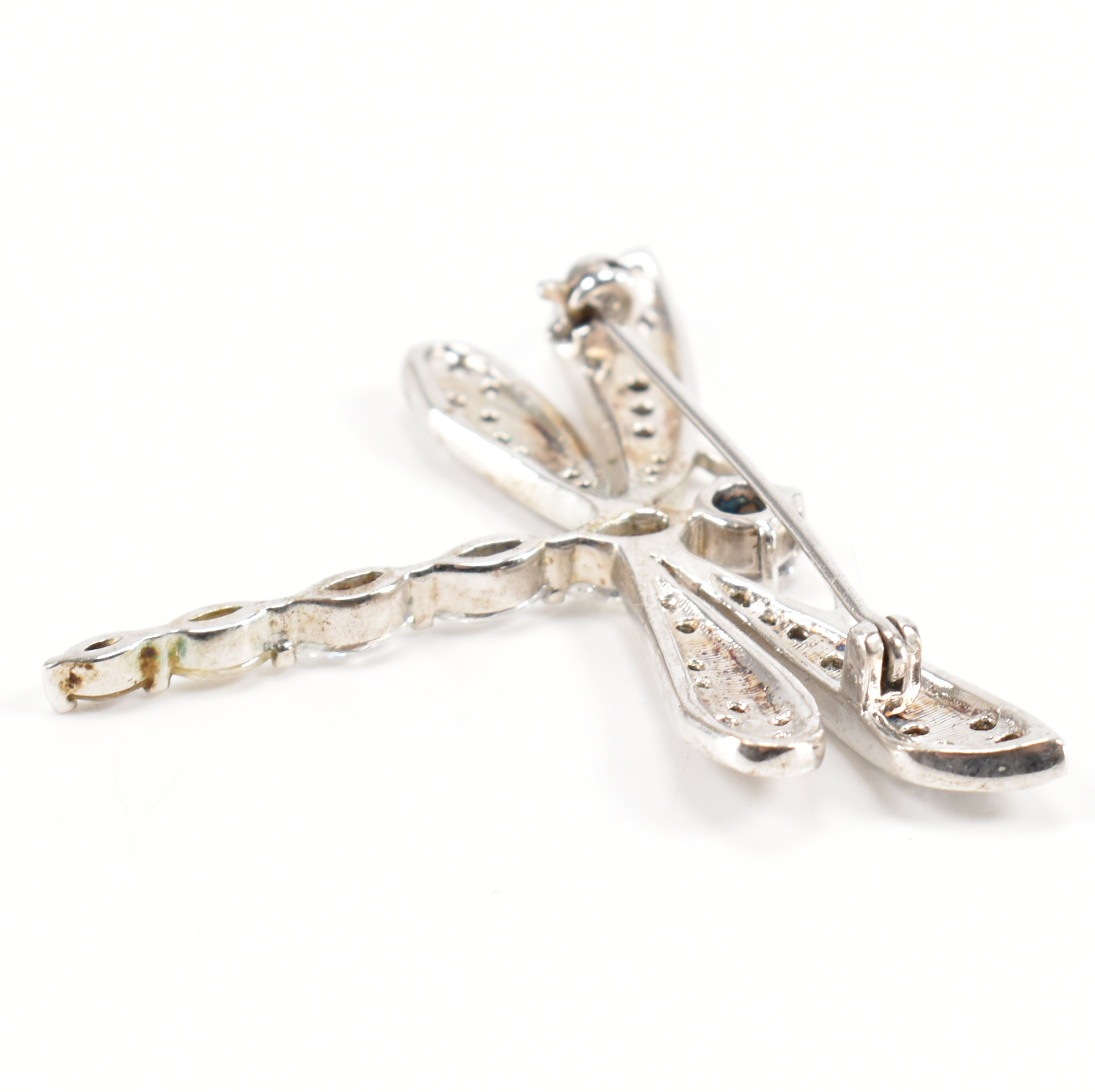 925 SILVER STONE SET DRAGONFLY BROOCH - Image 4 of 6