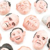 COLLECTION OF GROTESQUE PORTRAIT BROOCHES