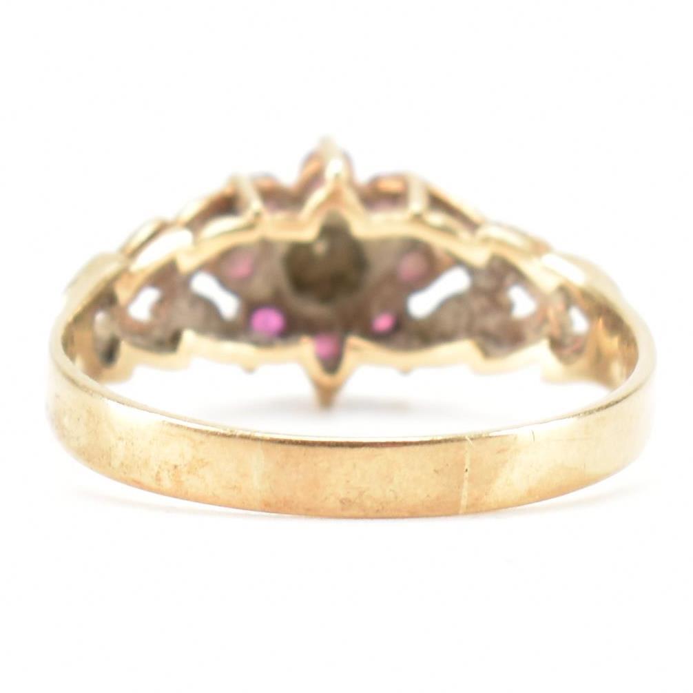 HALLMARKED 9CT GOLD RUBY & DIAMOND RING - Image 4 of 8