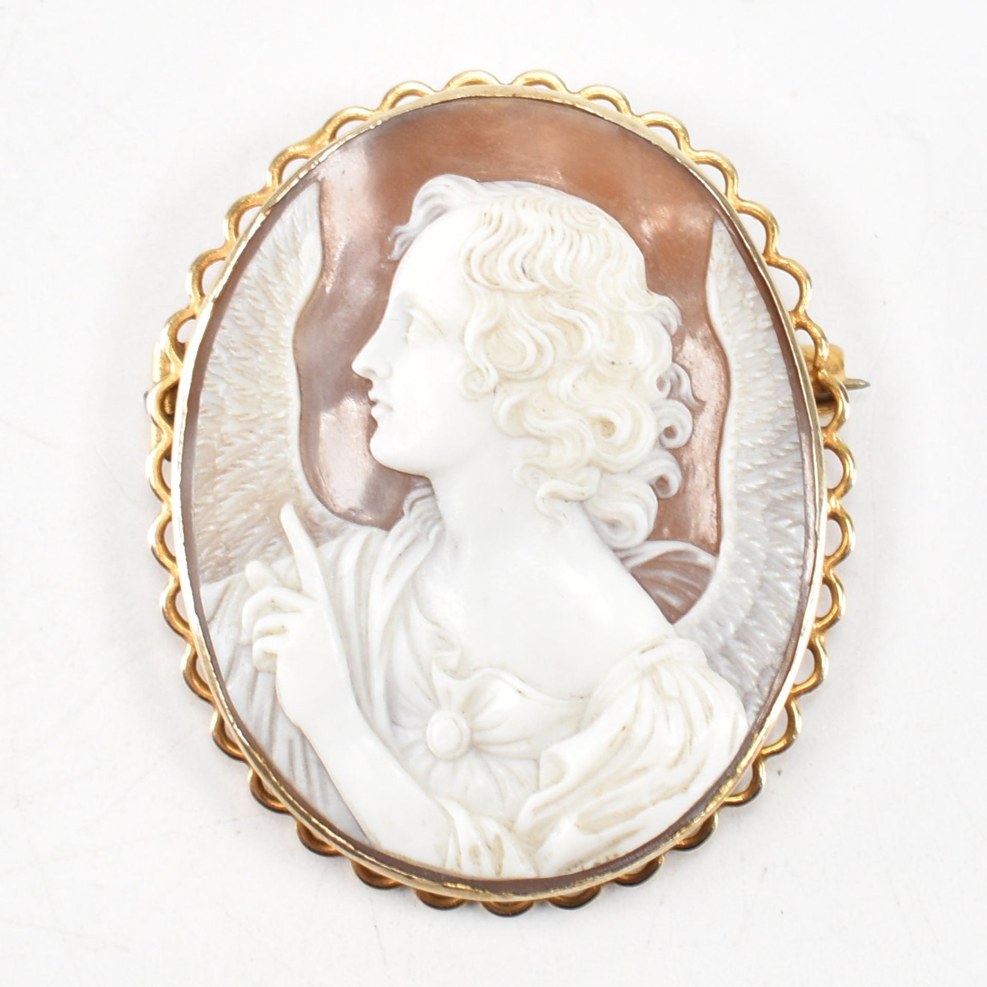 20TH CENTURY GOLD MOUNTED CARVED CAMEO BROOCH - Image 2 of 7