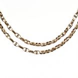 VICTORIAN 9CT GOLD FANCY LINK CHAIN