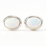 PAIR OF 925 SILVER & OPALITE STUD EARRINGS