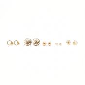 FIVE PAIRS 9CT GOLD EARRINGS