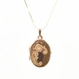 HALLMARKED 9CT GOLD LOCKET PENDANT & CHAIN NECKLACE