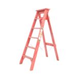 SET OF VINTAGE 20TH CENTURY HAND PAINTED LADDERS