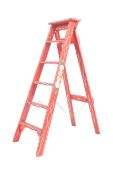 SET OF VINTAGE 20TH CENTURY HAND PAINTED LADDERS