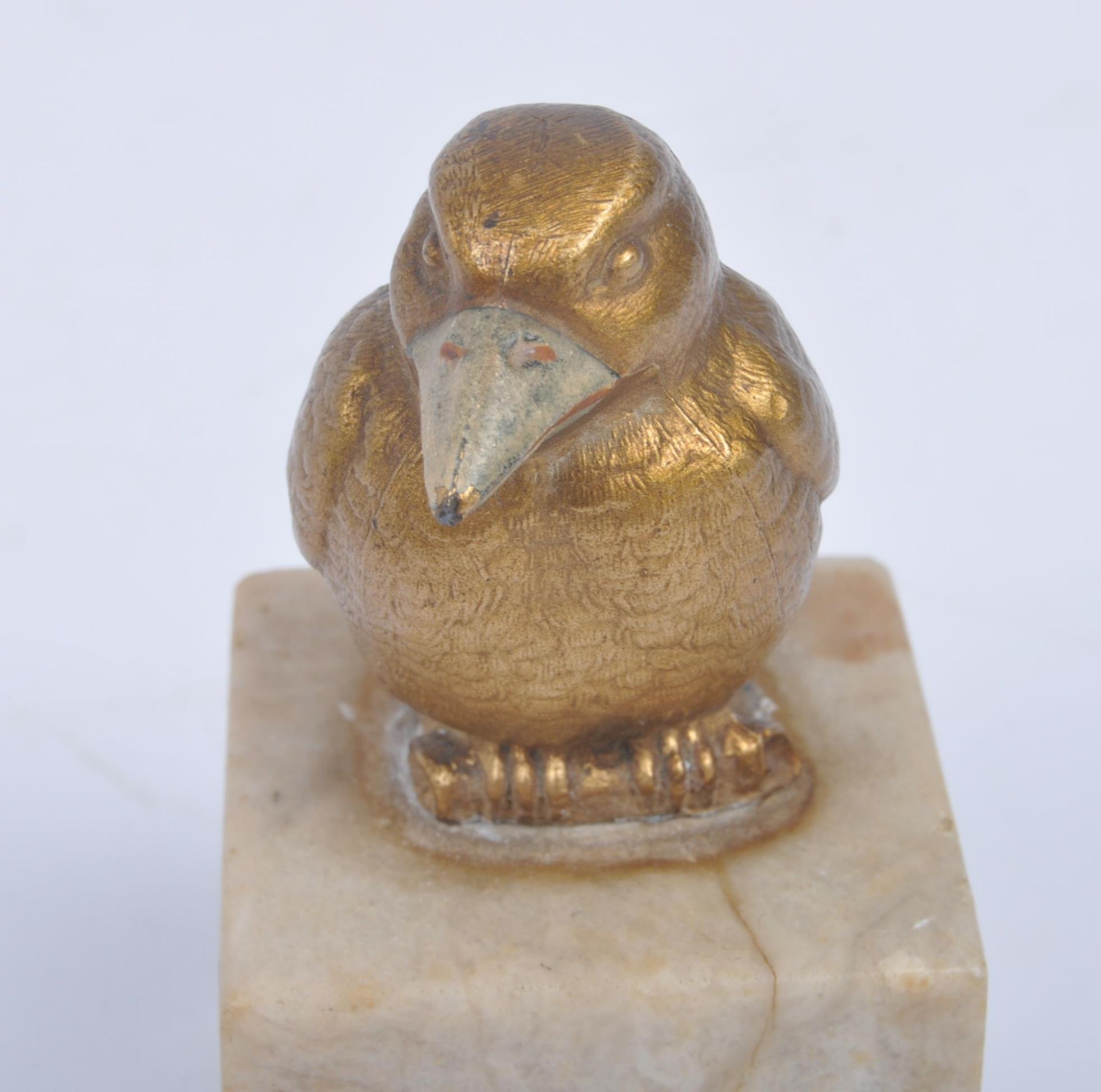 EARLY 20TH CENTURY GILDED BRONZE BIRD - Image 3 of 4