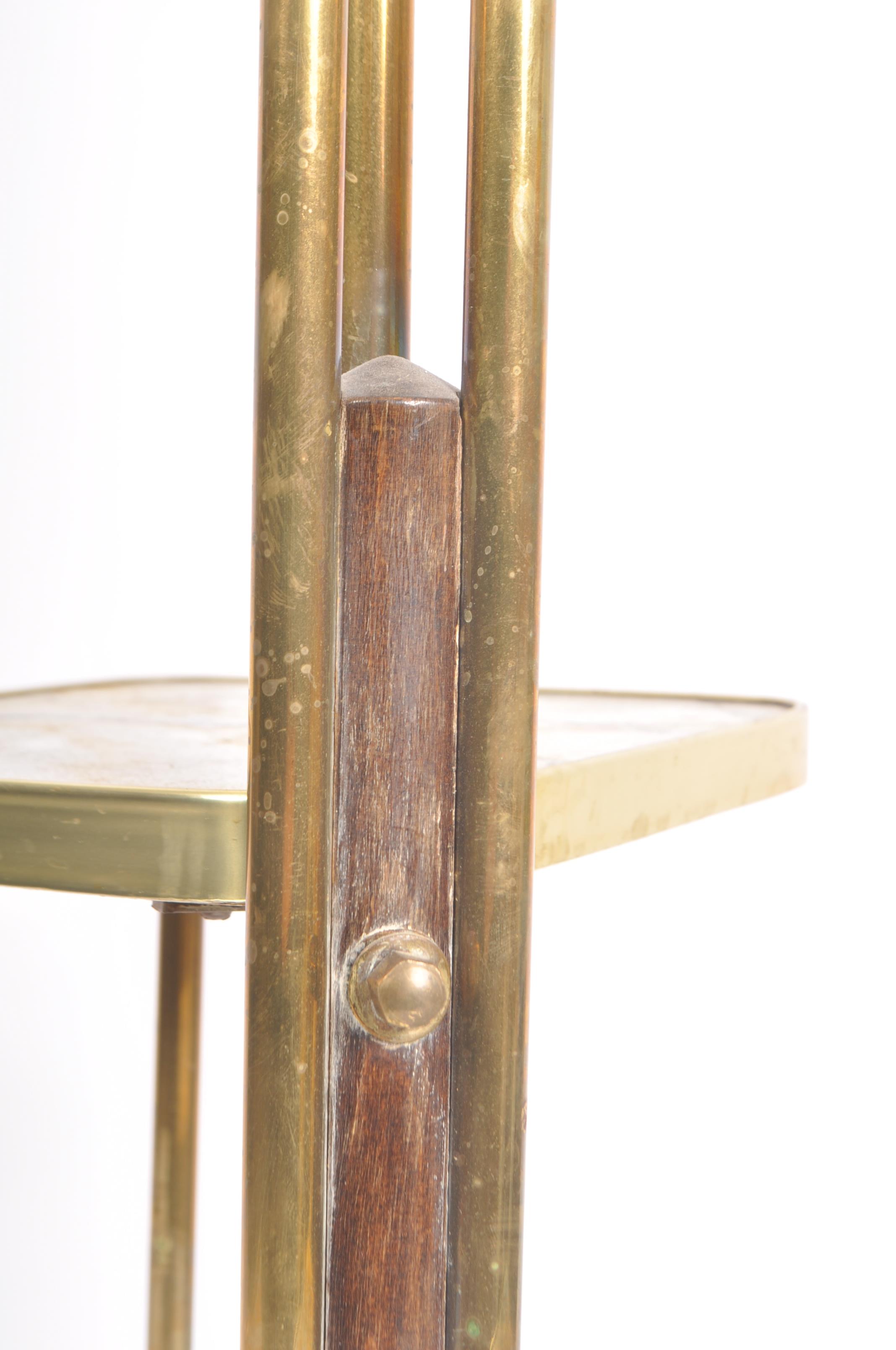 RETRO VINTAGE BRASS & FAUX MARBLE ITALIAN STYLE PLANT STAND - Image 5 of 5