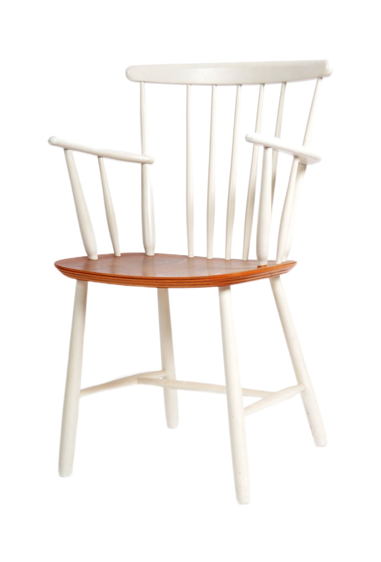 FARSTRUP - RETRO DANISH WHITE PAINTED CHAIR