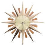 TIMESCOPE - RETRO SUNBURST WALL CLOCK