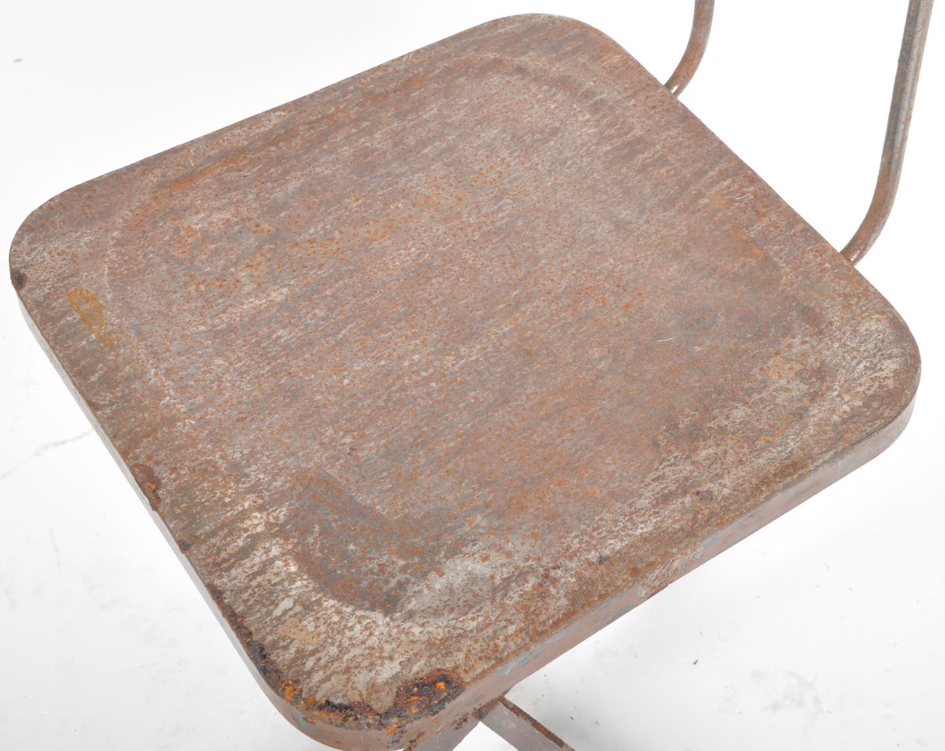 MID CENTURY INDUSTRIAL / FACTORY METAL DESK AND CHAIR - Image 7 of 8