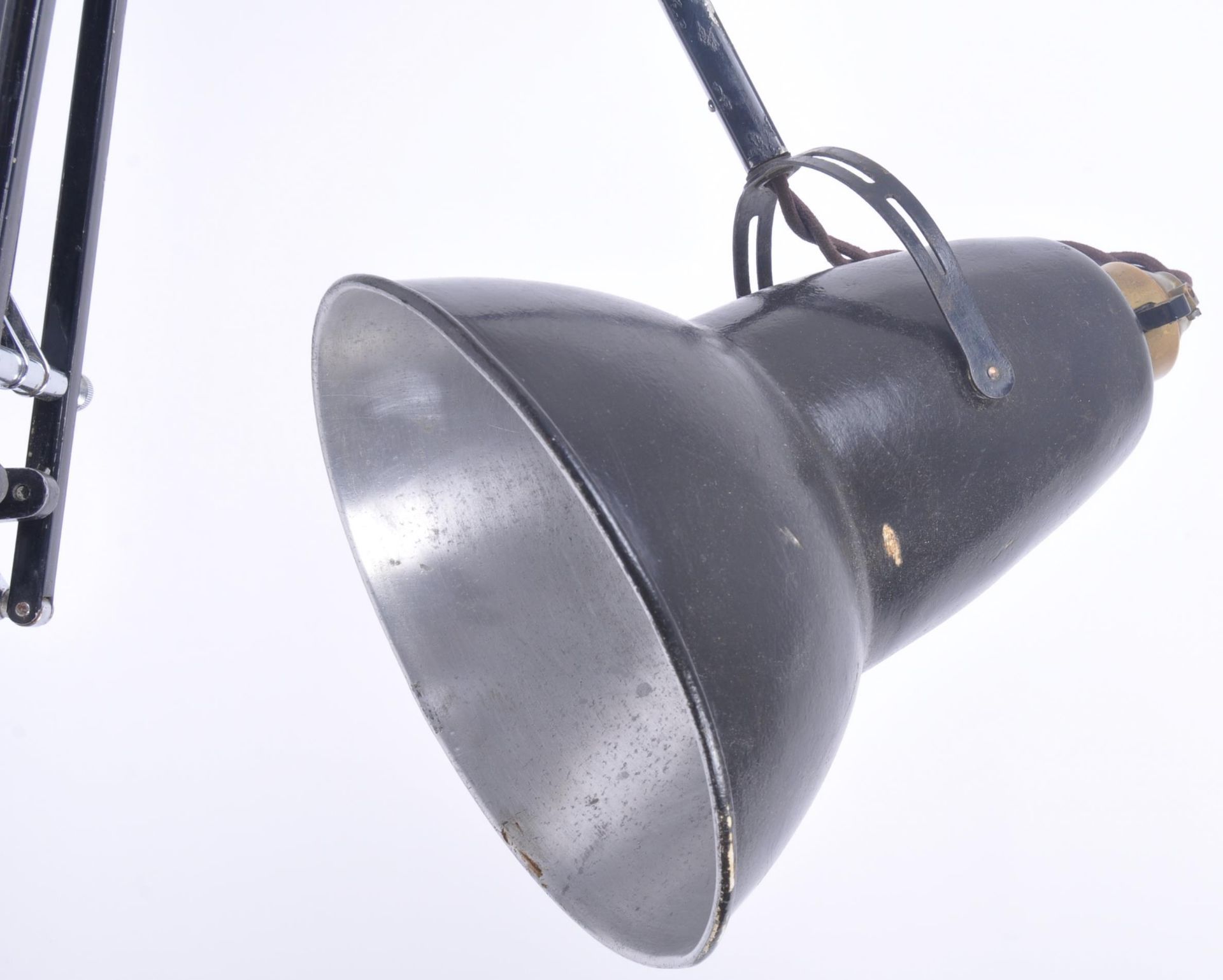 HERBERT TERRY - EARLY BLACK ANGLEPOISE LAMP ON ROUND BASE - Image 2 of 7