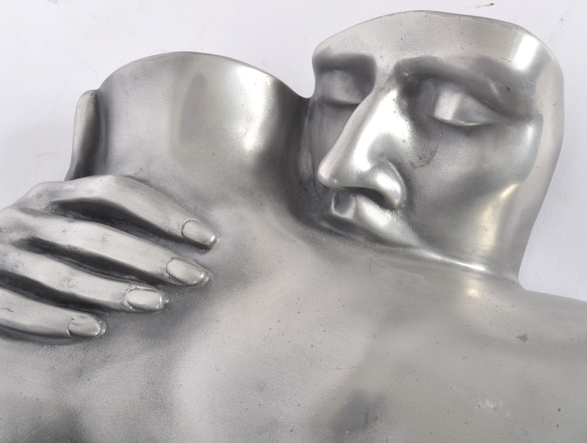 COMPULSION GALLERY - A PEWTER EMBRACED COUPLE - Image 2 of 9