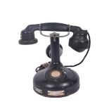 FRENCH 1920s PILLAR TELEPHONE WITH MOTHER-IN-LAW RECEIVER