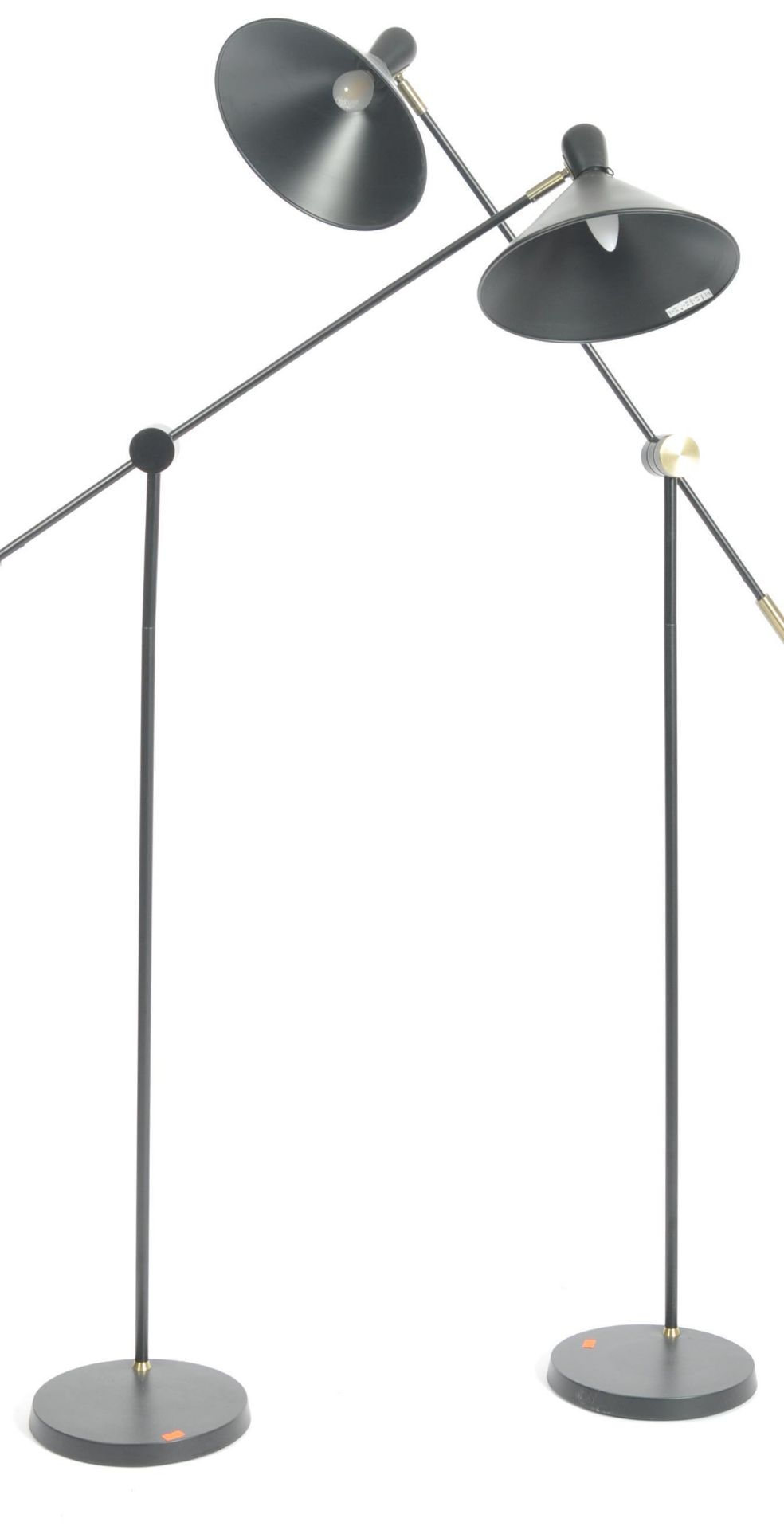 PAIR OF CONTEMPORARY FLOOR STANDING LAMP LIGHTS