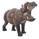 LARGE FLOOR STANDING LIBERTY'S MANNER LEATHER HIPPO