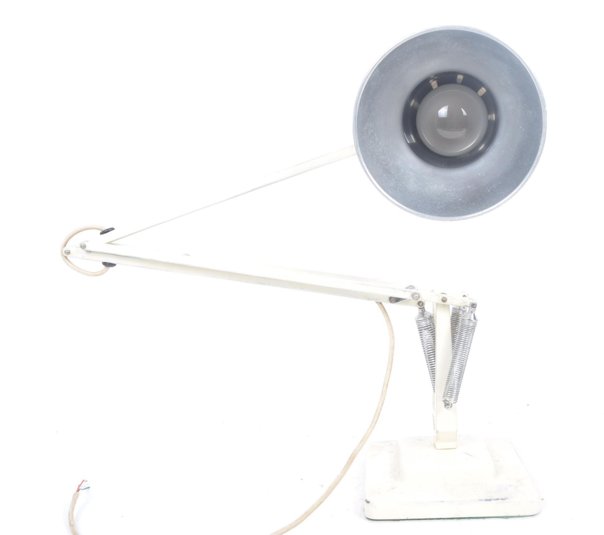 HERBERT TERRY - MIDCENTURY CREAM ANGLEPOISE DESK LAMP