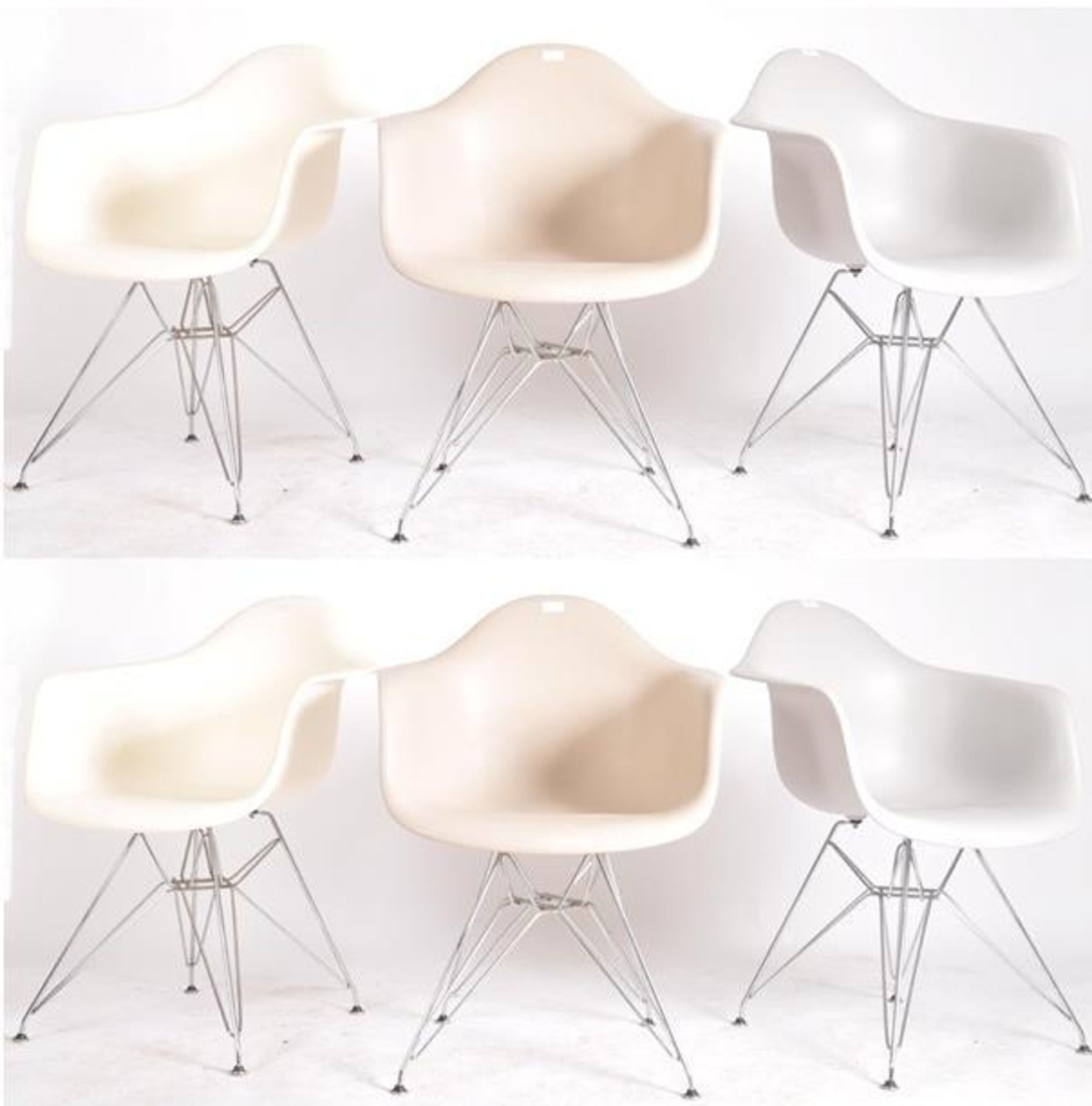 AFTER CHARLES & RAY EAMES - MODEL DAR - SET OF SIX CHAIRS