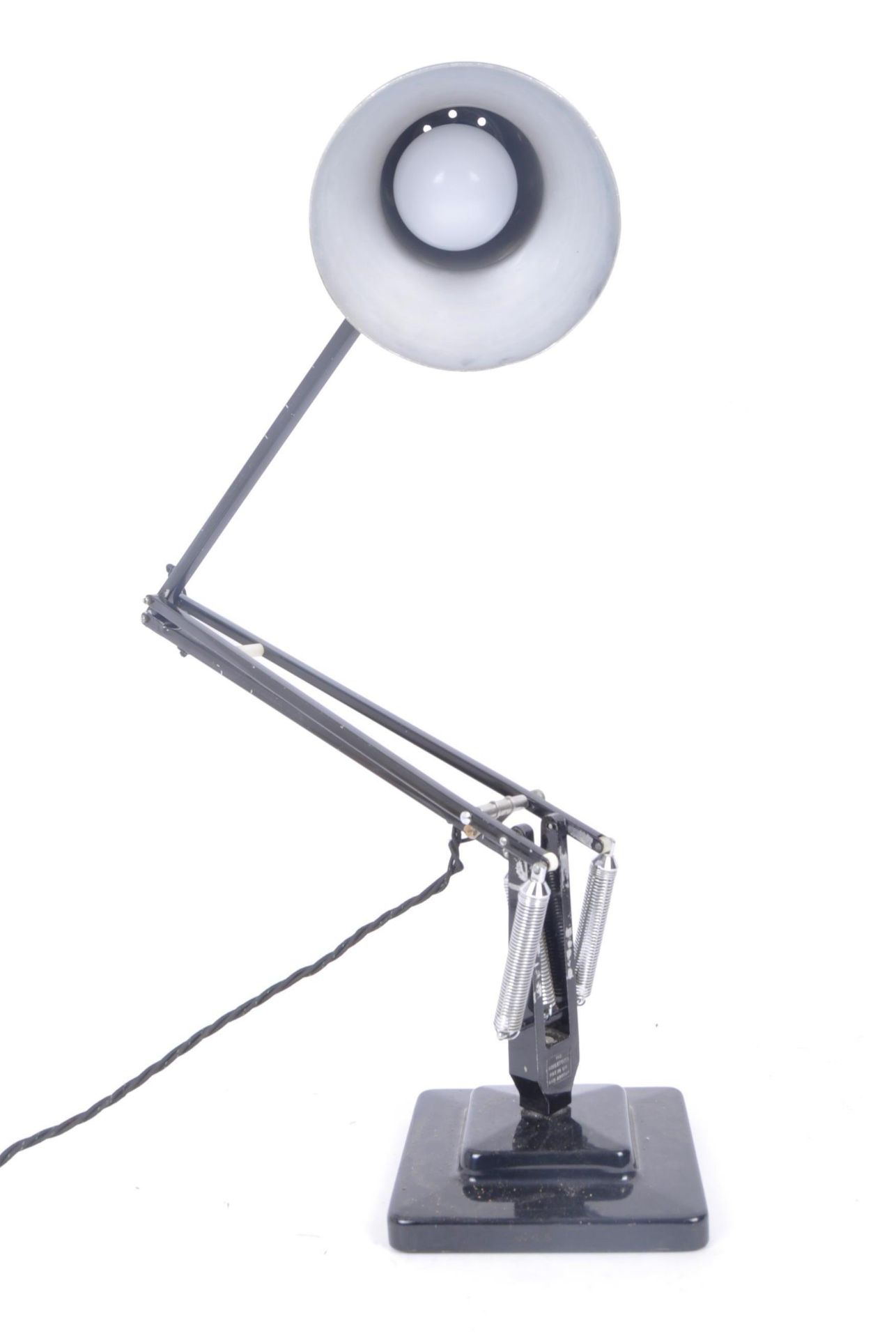 HERBERT TERRY - MIDCENTURY BLACK ANGLEPOISE DESK LAMP - Image 4 of 8