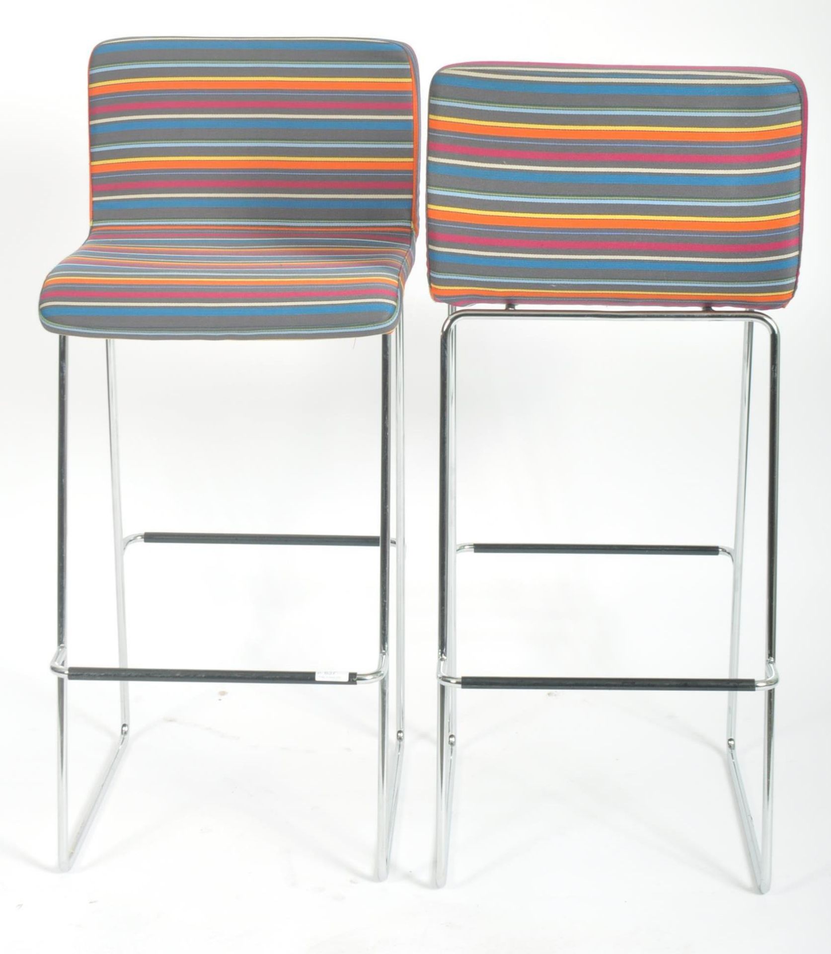 ORANGE BOX - PAIR OF CONTEMPORARY BAR STOOLS - Image 7 of 8