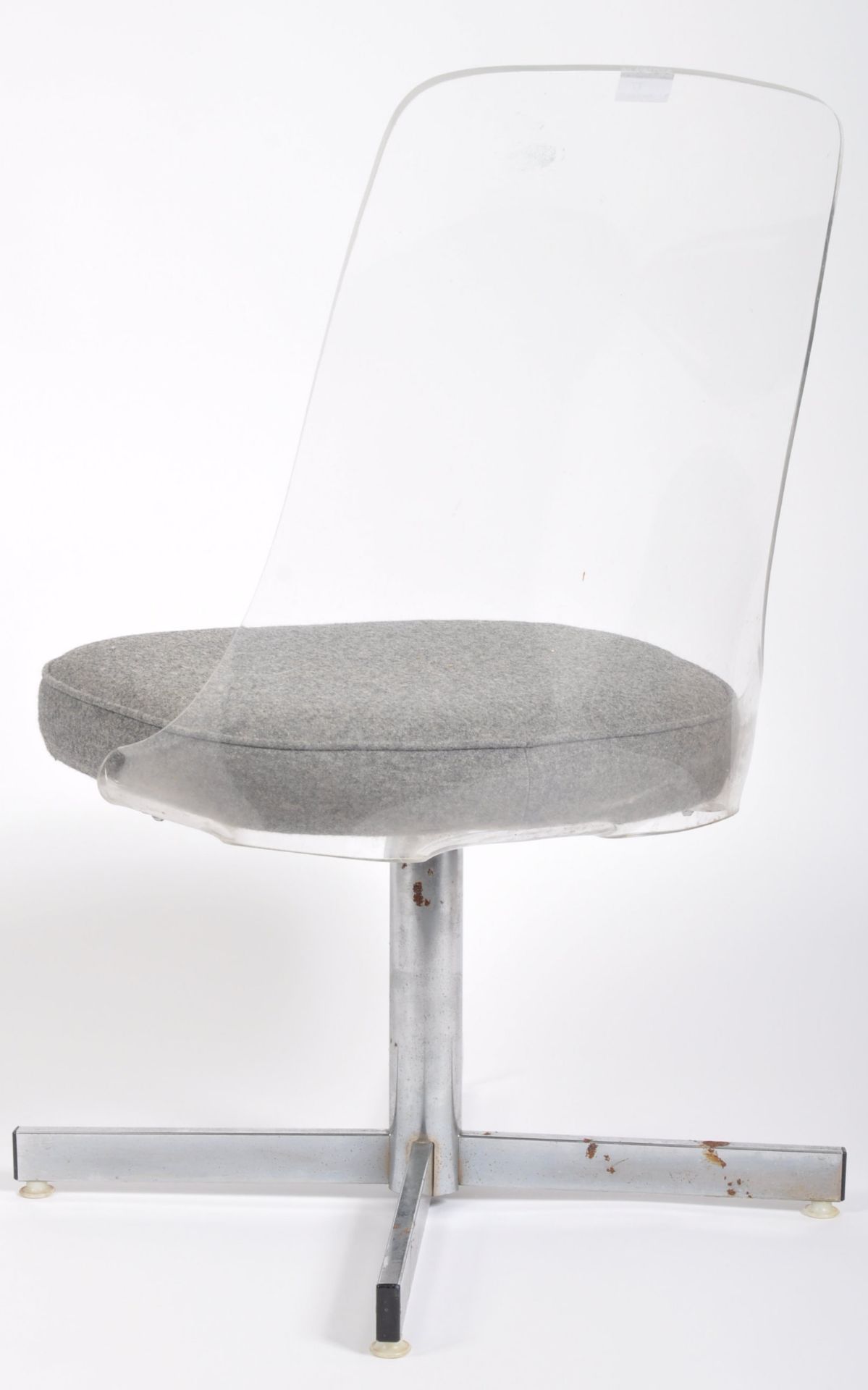 20TH CENTURY MODERNIST LUCITE BACKED OFFICE DESK CHAIR - Image 5 of 5