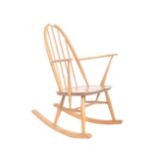 ERCOL - MID CENTURY BEECH AND ELM ROCKING CHAIR