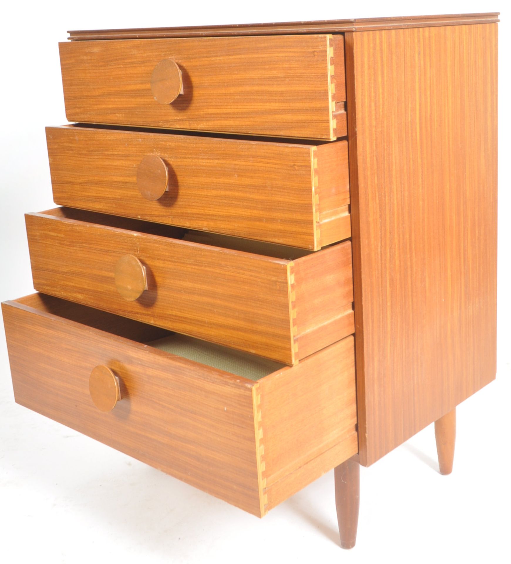 BRITISH MODERN DESIGN - 1970s RETRO TEAK PEDESTAL CHEST - Image 3 of 5