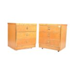 PAIR OF RETRO MAPLE VENEER BEDSIDE CHESTS / NIGHTSTANDS