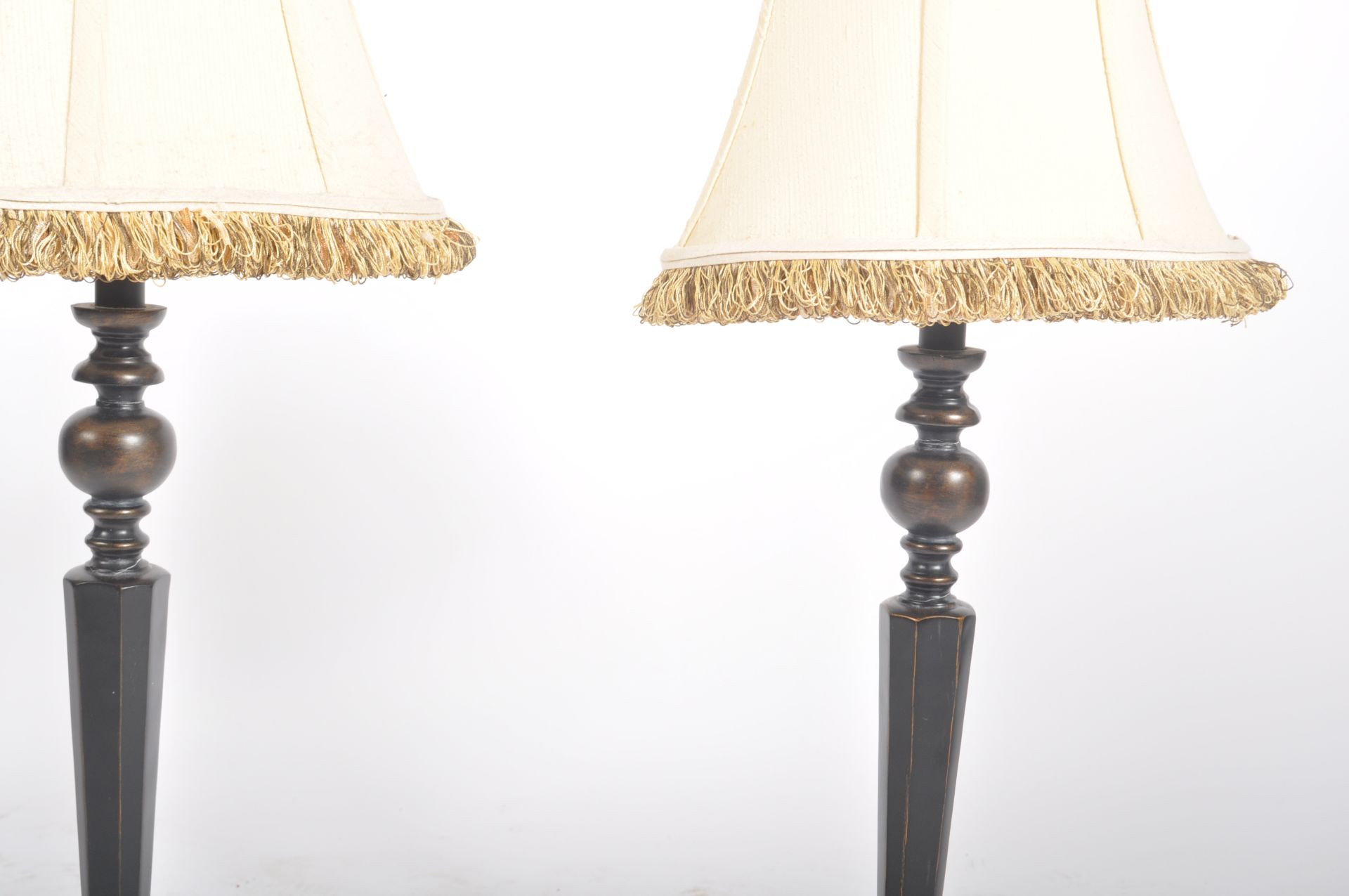 PAIR OF CONTEMPORARY BRONZE EFFECT TABLE LAMPS - Image 2 of 4