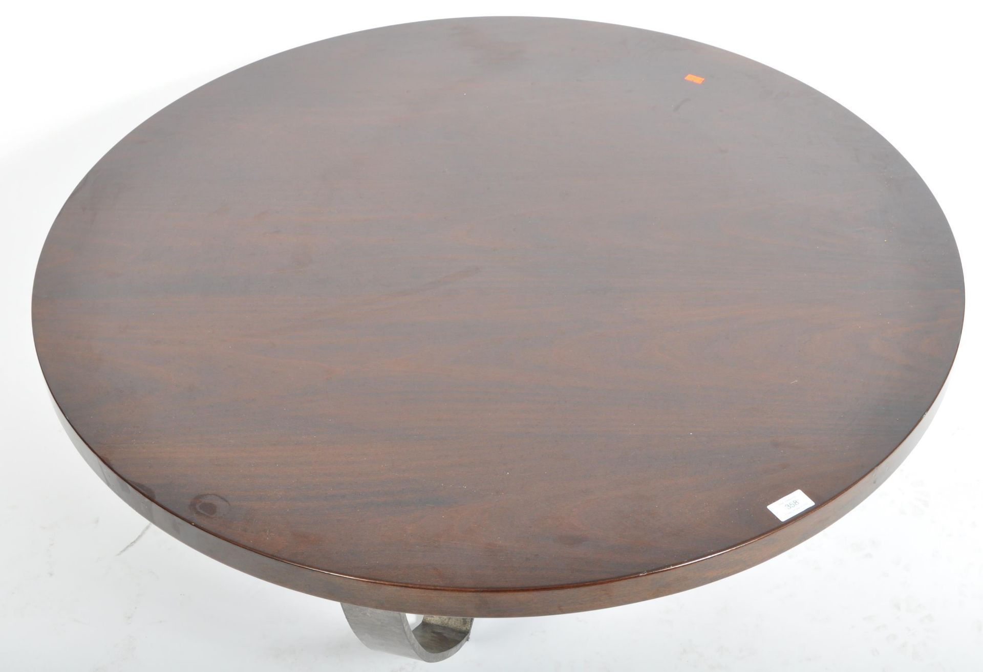 LARGE CONTEMPORARY WALNUT AND IRON COFFEE TABLE - Bild 2 aus 4