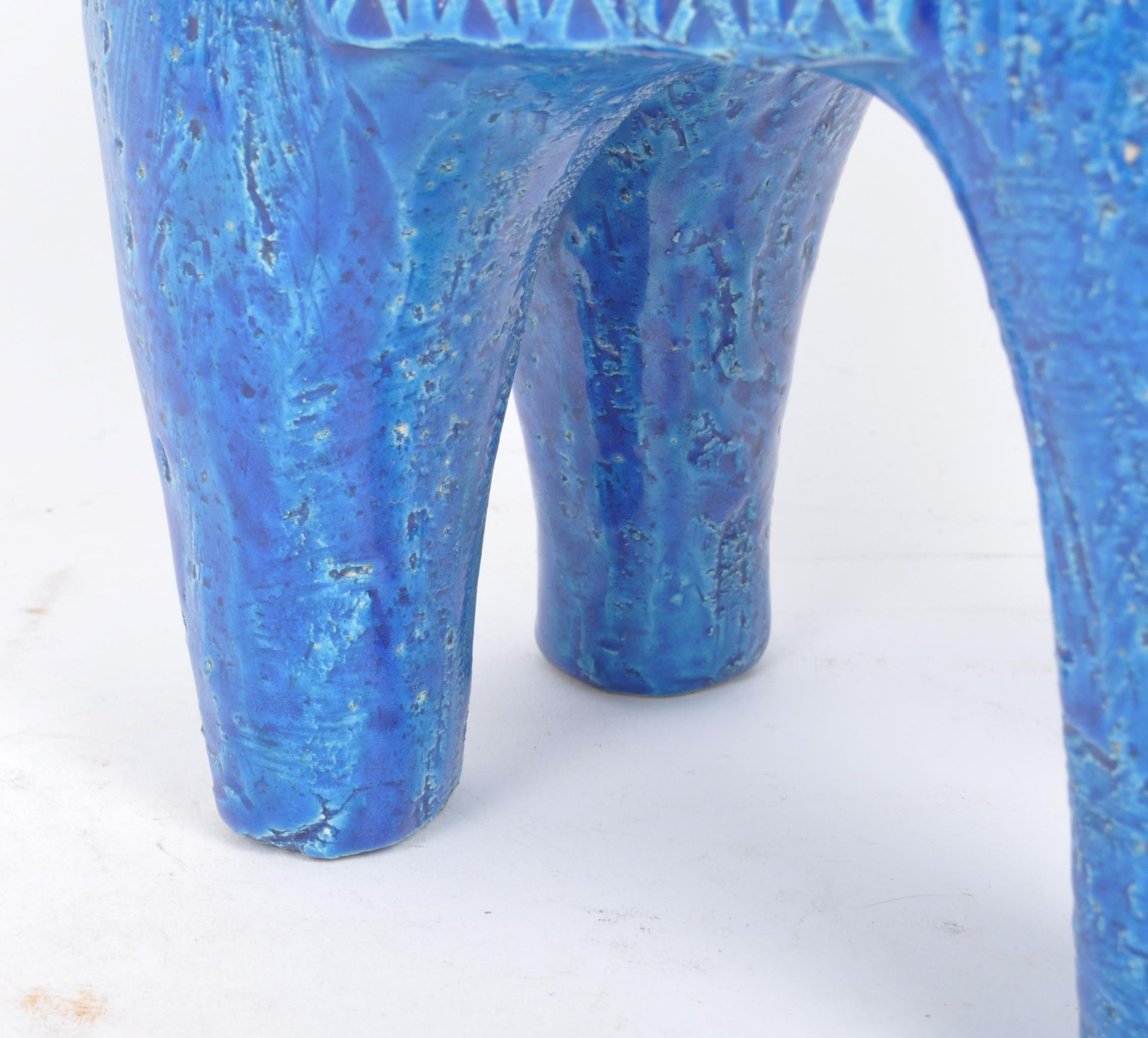 ALDO LONDI - BITOSSI - ITALIAN BLUE GLAZED ART POTTERY HORSE - Image 9 of 9